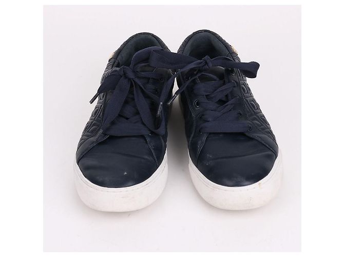 Tory Burch Sneakers in pelle blu navy da uomo - vista 3