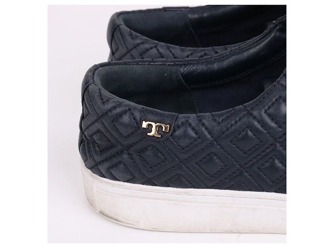 Tory Burch Sneakers in pelle blu navy da uomo - vista 7