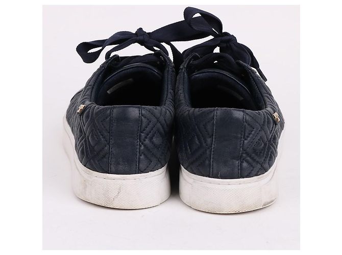 Tory Burch Sneakers in pelle blu navy da uomo - vista 8