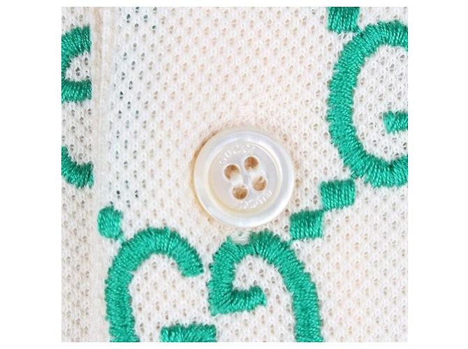 Gucci Polo mit kurzen Ärmeln und gesticktem GG-Logo Grün - Ansicht 3