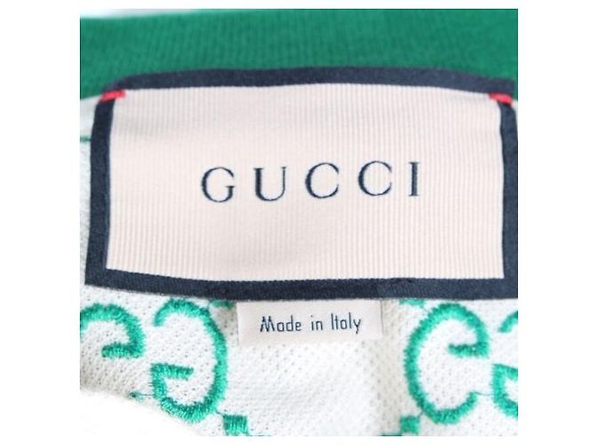 Gucci Polo mit kurzen Ärmeln und gesticktem GG-Logo Grün - Ansicht 6