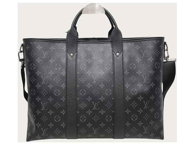 Louis Vuitton Borsa Weekend Tote a tracolla Eclipse Monogram Nero - vista 5