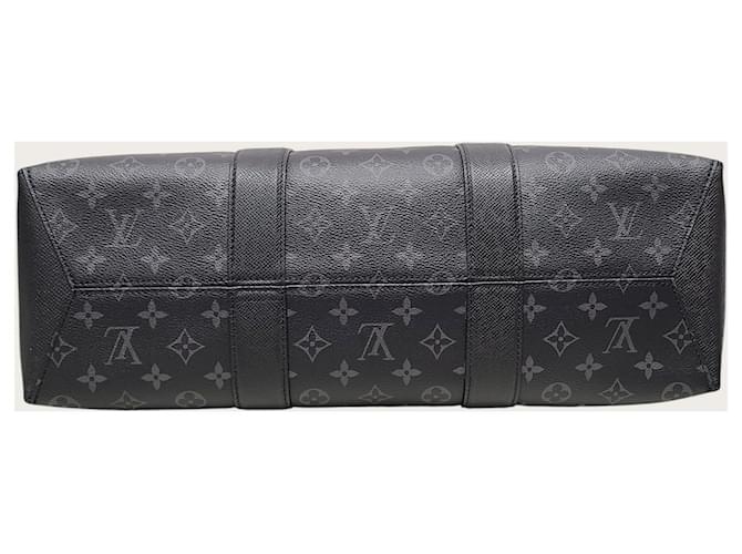 Louis Vuitton Borsa Weekend Tote a tracolla Eclipse Monogram Nero - vista 6