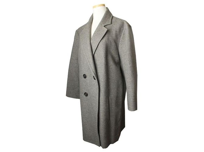 Isabel Marant Abrigo de lana gris jaspeado Castaño - vista 2