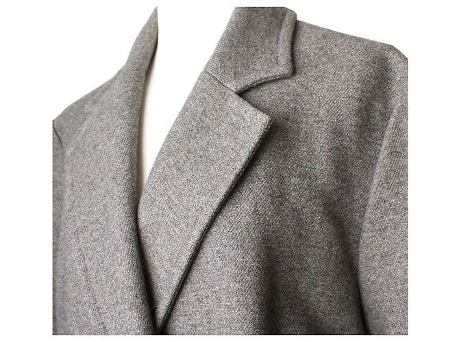 Isabel Marant Abrigo de lana gris jaspeado Castaño - vista 5