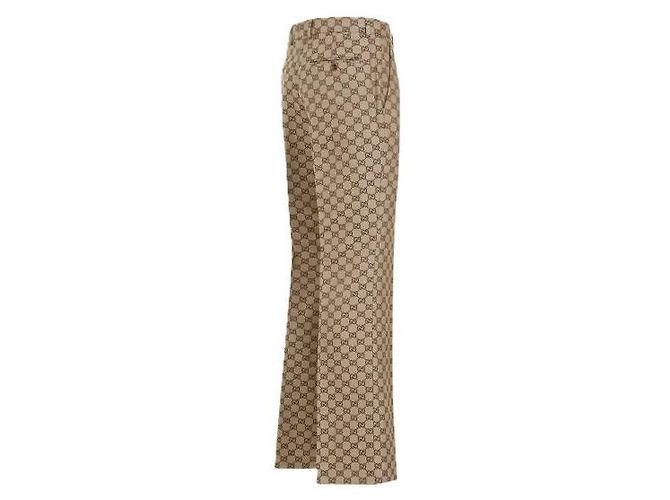 Gucci Pantaloni in lino GG Supreme Arancione - vista 4