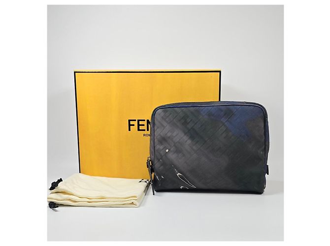 Fendi Pochette in jacquard FF con logo multi
 Multicolore - vista 2
