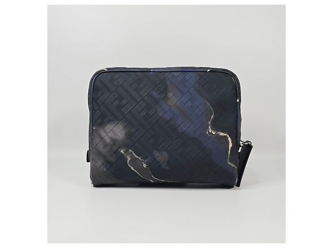 Fendi Pochette in jacquard FF con logo multi
 Multicolore - vista 3