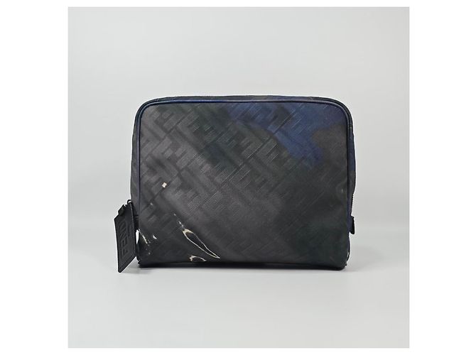 Fendi Pochette in jacquard FF con logo multi
 Multicolore - vista 4