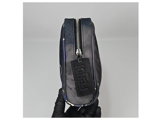 Fendi Pochette in jacquard FF con logo multi
 Multicolore - vista 6