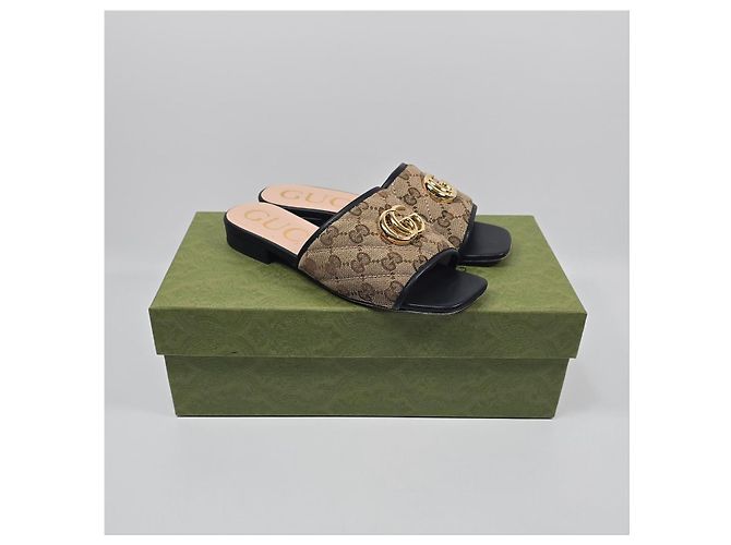 Gucci Sandali Slide in Tela Matelassé GG Multicolore - vista 2
