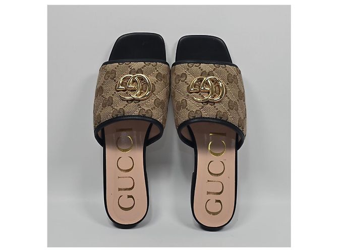 Gucci Sandali Slide in Tela Matelassé GG Multicolore - vista 7