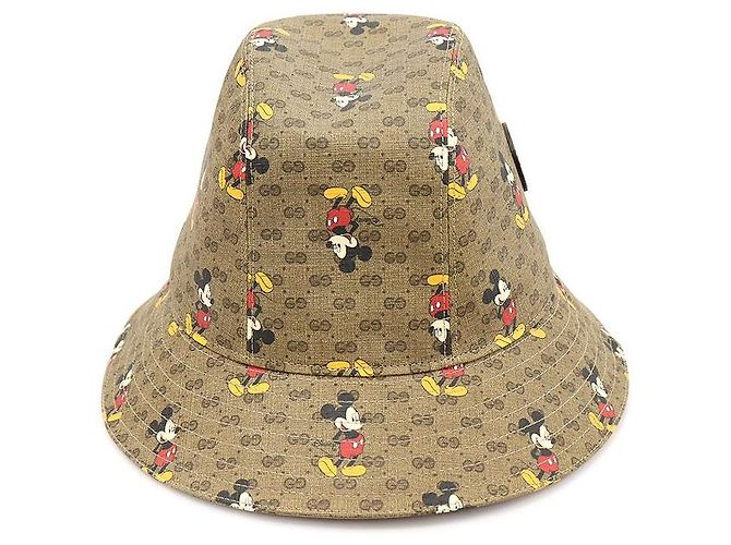 Gucci Cappello bucket Disney GG Supreme Canvas Mickey Mouse Marrone - vista 4
