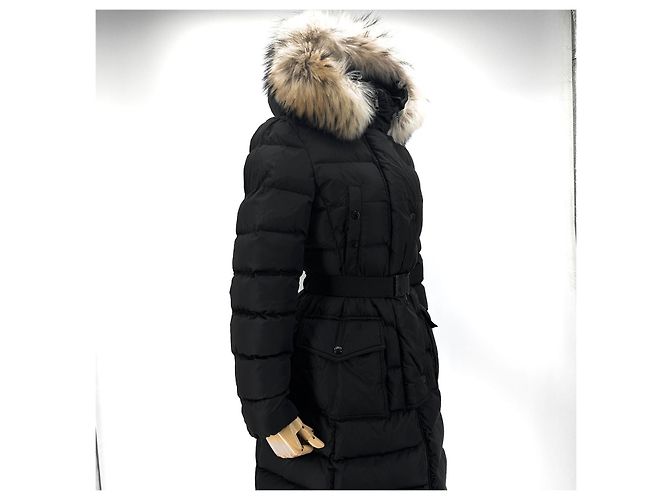 Moncler Chloé Steppjacke mit Waschbärfell Schwarz - Ansicht 2