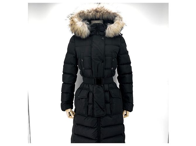 Moncler Chloé Steppjacke mit Waschbärfell Schwarz - Ansicht 3