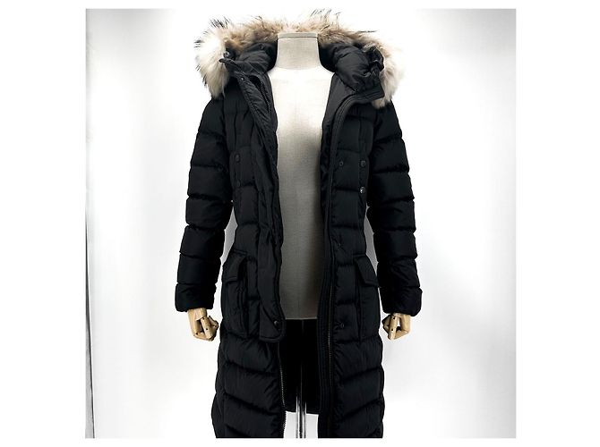 Moncler Chloé Steppjacke mit Waschbärfell Schwarz - Ansicht 4