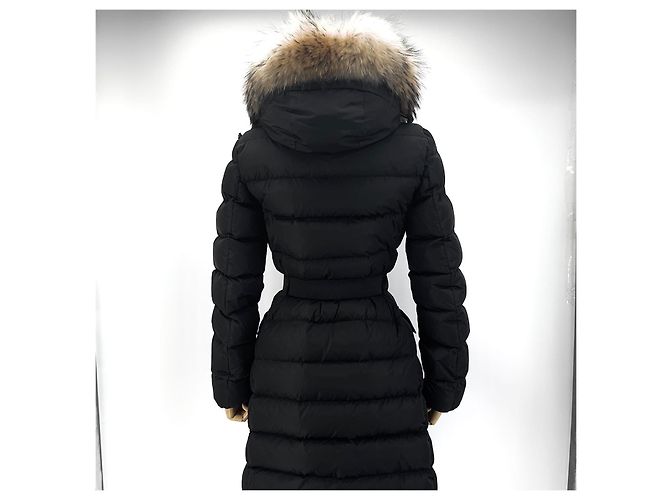Moncler Chloé Steppjacke mit Waschbärfell Schwarz - Ansicht 5