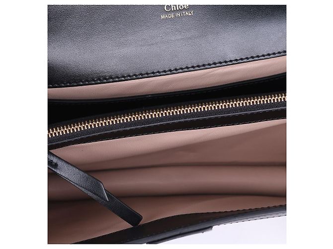Chloé Borsa a tracolla piccola Abbey con logo dorato Nero - vista 11