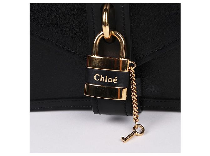 Chloé Borsa a tracolla piccola Abbey con logo dorato Nero - vista 2