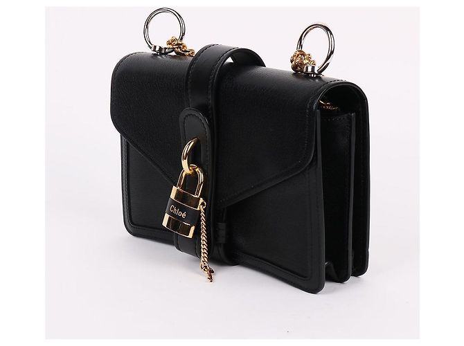 Chloé Borsa a tracolla piccola Abbey con logo dorato Nero - vista 3