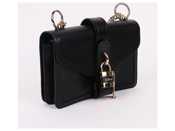 Chloé Borsa a tracolla piccola Abbey con logo dorato Nero - vista 4
