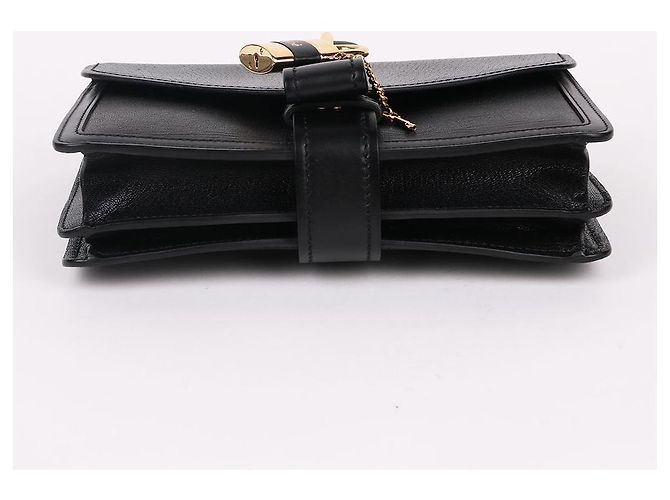 Chloé Borsa a tracolla piccola Abbey con logo dorato Nero - vista 8
