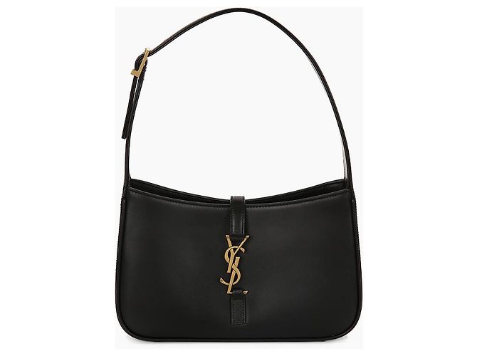 Saint Laurent Smooth Leather Monogram Hobo Schultertasche Schwarz - Ansicht 2