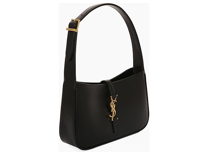 Saint Laurent Smooth Leather Monogram Hobo Schultertasche Schwarz - Ansicht 3