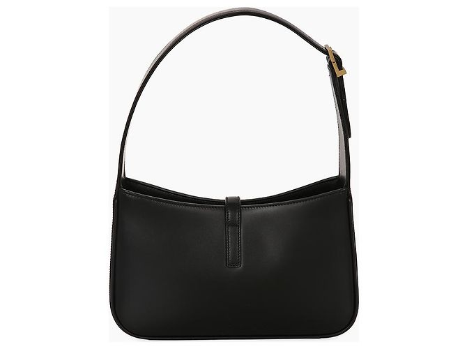 Saint Laurent Smooth Leather Monogram Hobo Schultertasche Schwarz - Ansicht 4