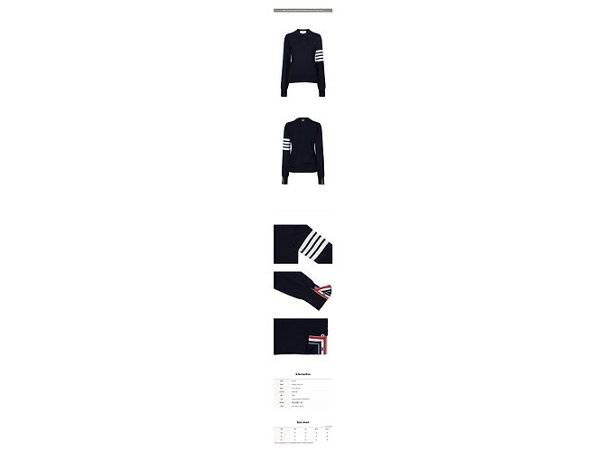 Thom Browne Asymmetrischer Wollpullover in Navy mit entspannter Passform Blau - Ansicht 2