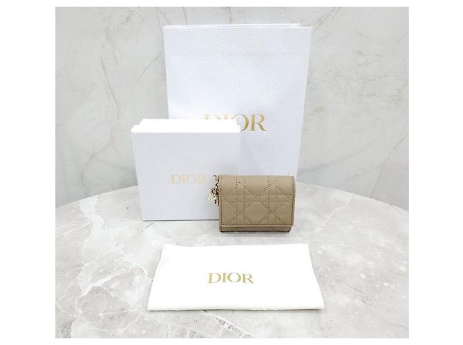Dior Neue New Lady Lammfellgeldbörse Sand - Ansicht 8