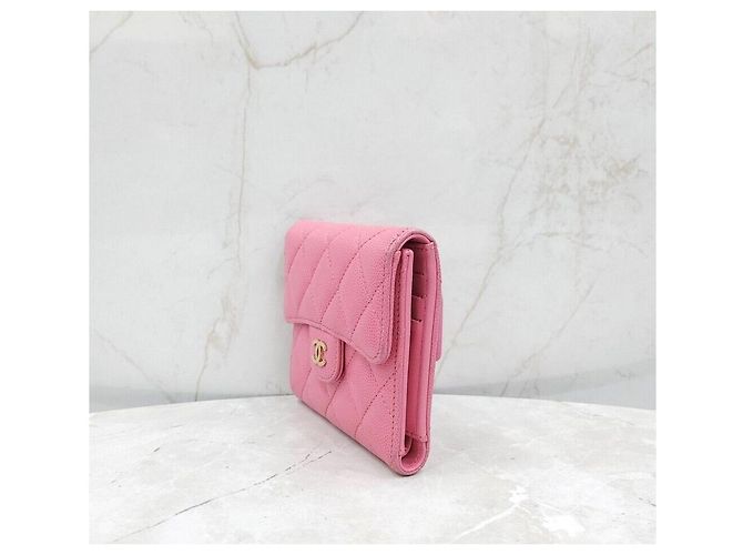 Chanel Pink Caviar Classic Compact Wallet Kollektion - Ansicht 2
