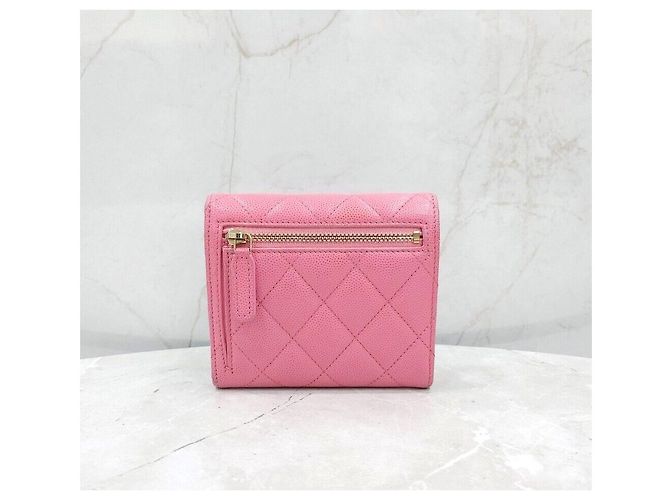 Chanel Pink Caviar Classic Compact Wallet Kollektion - Ansicht 3