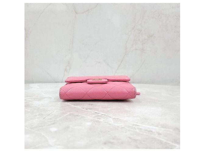 Chanel Pink Caviar Classic Compact Wallet Kollektion - Ansicht 5