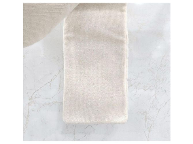 Fendi Nuova sciarpa in cashmere e lana con bordi in visone Argento - vista 5