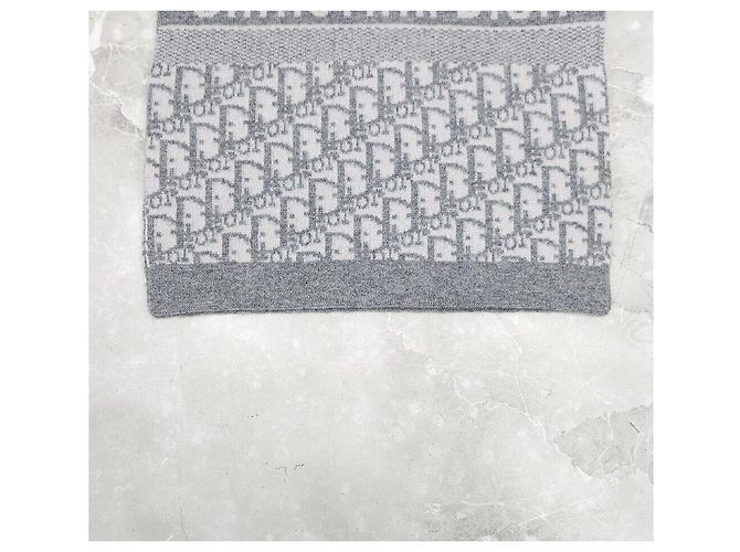 Dior Sciarpa in cashmere Oblique Alps Argento - vista 4
