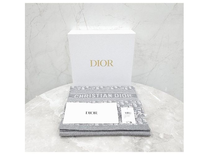 Dior Sciarpa in cashmere Oblique Alps Argento - vista 7