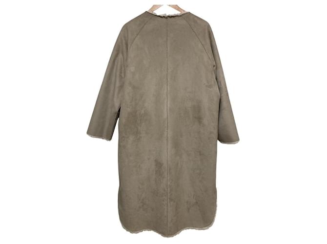 Autre Marque AMERI REVERSIBLE TWIN BOA Coat Brown Cream - view 10