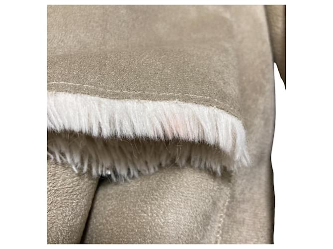 Autre Marque AMERI REVERSIBLE TWIN BOA Coat Brown Cream - view 19