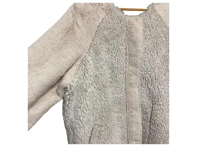 Autre Marque AMERI REVERSIBLE TWIN BOA Coat Brown Cream - view 3