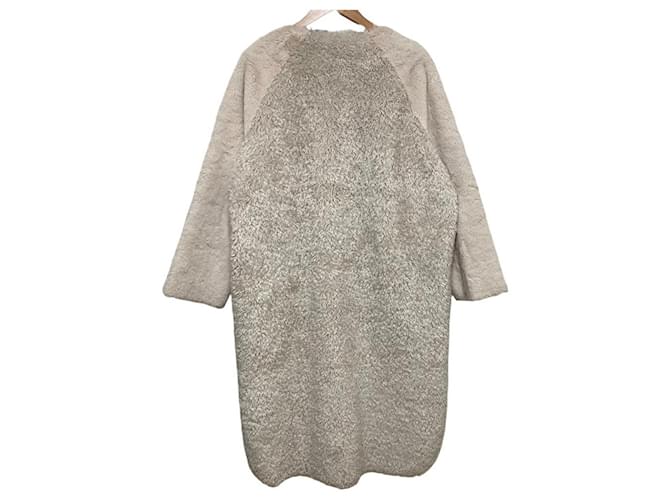 Autre Marque AMERI REVERSIBLE TWIN BOA Coat Brown Cream - view 5