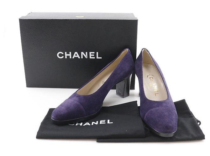 Décolleté Chanel Coco Mark in scamosciato Porpora - vista 13