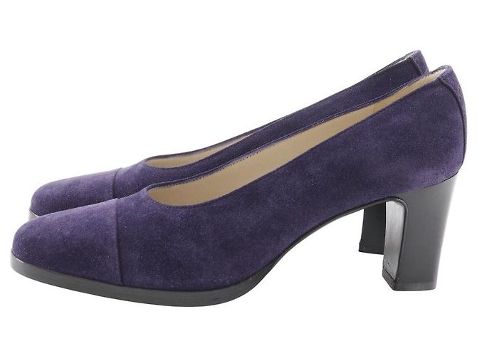 Décolleté Chanel Coco Mark in scamosciato Porpora - vista 2