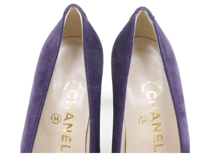 Décolleté Chanel Coco Mark in scamosciato Porpora - vista 5