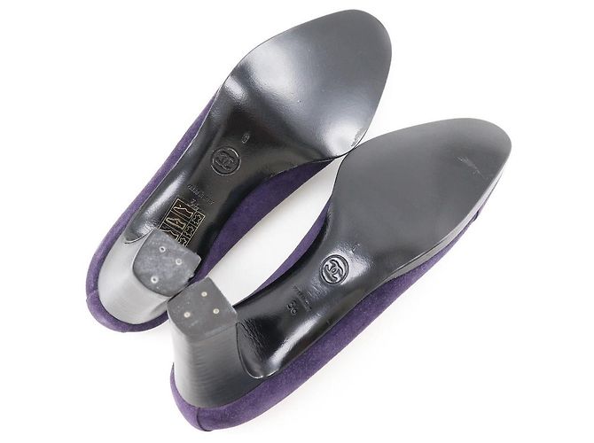 Décolleté Chanel Coco Mark in scamosciato Porpora - vista 6