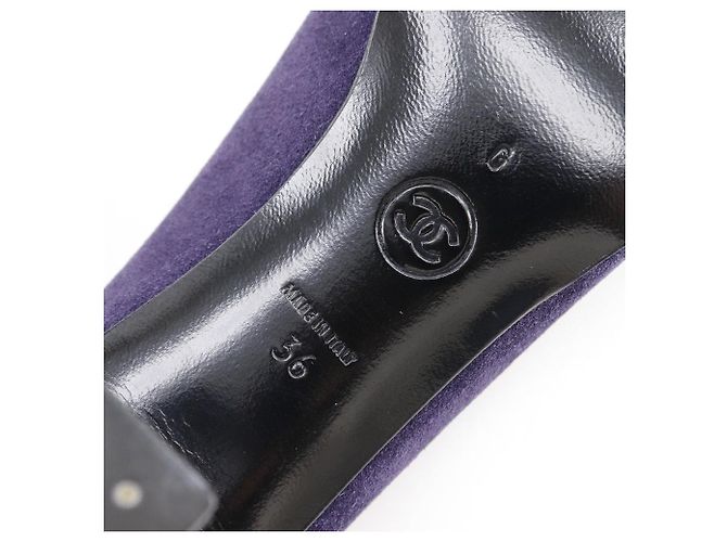 Décolleté Chanel Coco Mark in scamosciato Porpora - vista 9