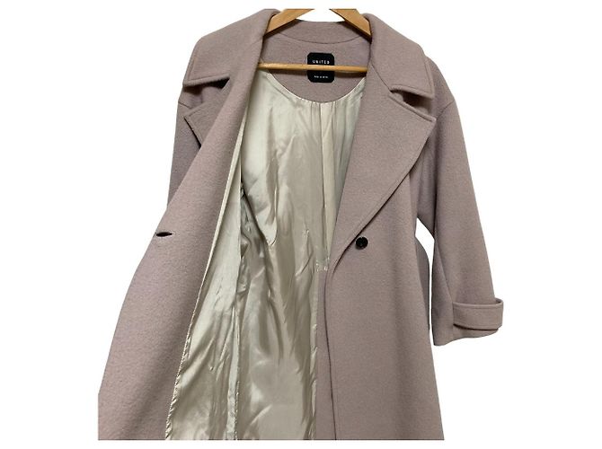 Autre Marque UNITED TOKYO Big Collar Long Coat Beige - vista 2