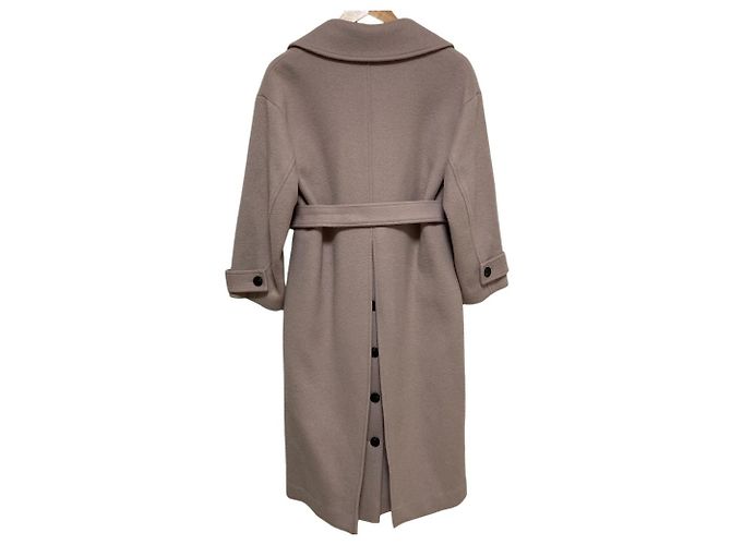 Autre Marque UNITED TOKYO Big Collar Long Coat Beige - vista 4
