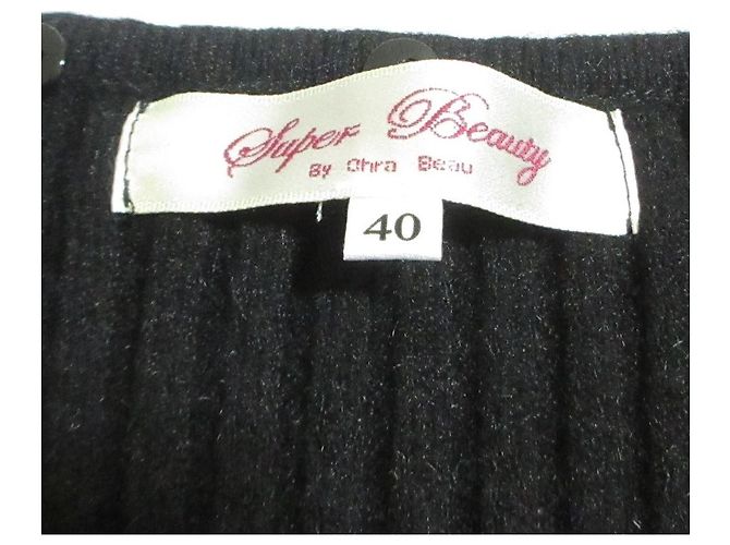 Autre Marque Abrigo de punto Super Beauty Eco Fur 2way Negro - vista 14