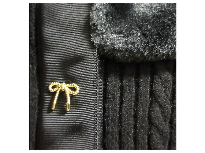 Autre Marque Abrigo de punto Super Beauty Eco Fur 2way Negro - vista 2